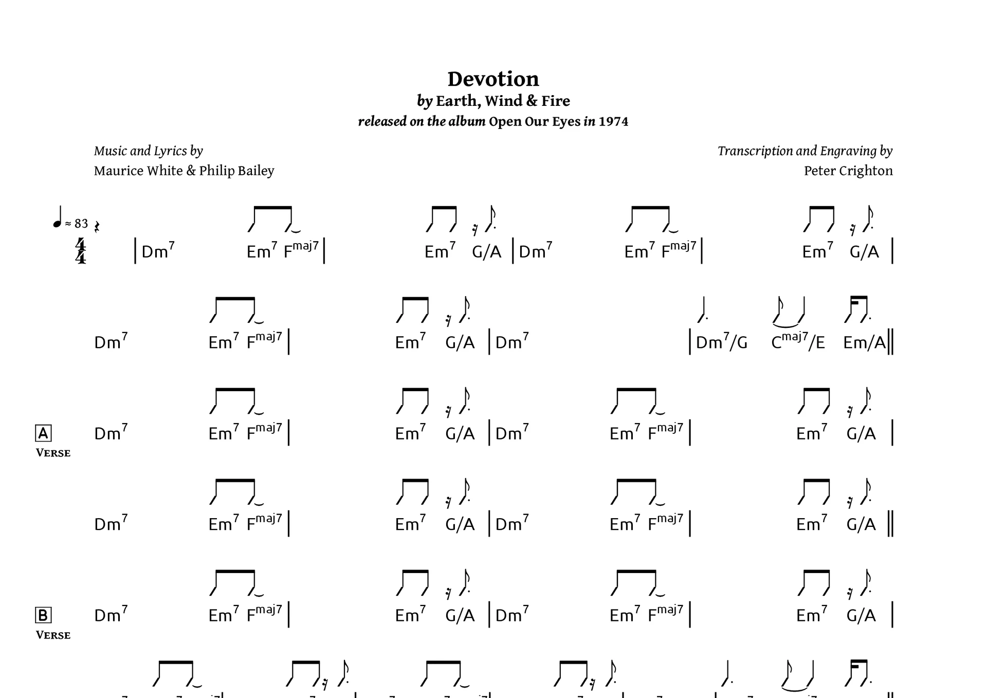 Preview image for Earth, Wind & Fire – Devotion: Chords
